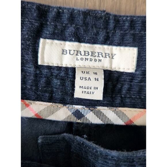 Burberry London Black Corduroy Mid Rise Bootcut Pants Women’s Size 14 Italy - Picture 4 of 9